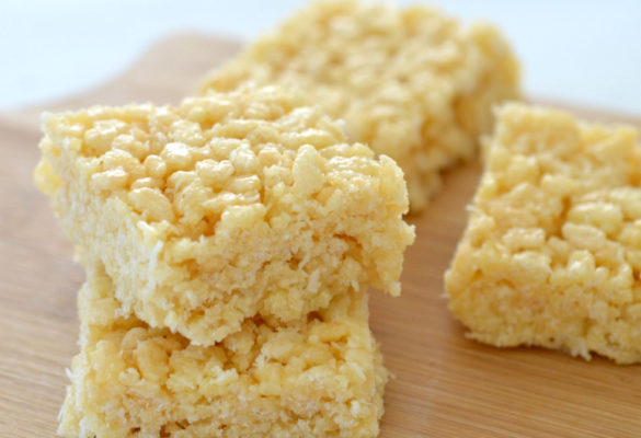 rice bubble honey crackle slice